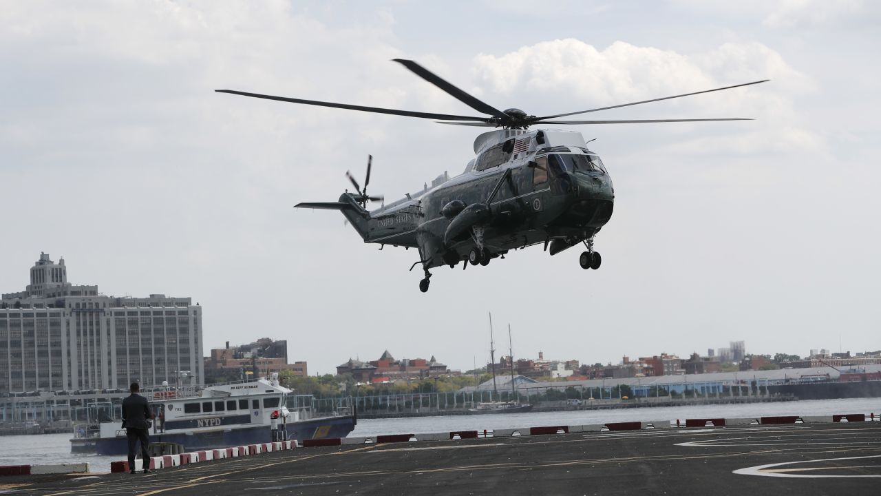Li's clients included a contractor who worked on radar software for Marine One, seen here.