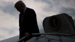 US President Donald Trump disembarks from Air Force One upon arrival at Raleigh County Memorial Airport in Beaver, West Virginia, July 24, 2017, as Trump travels to speak at the National Boy Scout Jamboree in West Virginia. / AFP PHOTO / SAUL LOEB        (Photo credit should read SAUL LOEB/AFP/Getty Images)