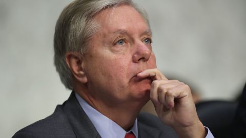 WASHINGTON, DC - MAY 08: Senate Judicary Committee member Sen. Lindsey Graham (R-SC) listens to witnesses during a subcommittee hearing on Russian interference in the 2016 election in the Hart Senate Office Building on Capitol Hill May 8, 2017 in Washington, DC. Former acting Attorney General Sally Yates testified to the subcommittee that she had warned the White House about contacts between former National Security Advisor Michael Flynn and Russia that might make him vulnerable to blackmail. (Photo by Chip Somodevilla/Getty Images)