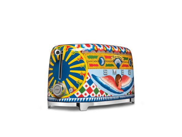 Toast by Dolce & Gabbana? The Italian brand collaborated with Smeg on a <a href="index.php?page=&url=http%3A%2F%2Fwww.smeguk.com%2Fnews%2Fdolce-gabbana-and-smeg-sdas%2F" target="_blank" target="_blank">series of kitchen appliances</a> covered in colorful Sicilian-inspired patterns and motifs.