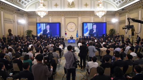 Moon told local and international media there would be no war on the Korean peninsula.