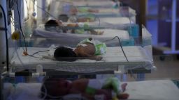 In this photograph taken on April 26, 2016, newly born babies lie in a maternity ward at a government hospital in Gwalior.
Police fear staff at the private Palash Hospital were selling babies for as little as 100,000 rupees ($1,500), with agents convincing unmarried mothers to give birth at the facility and then abandon them. / AFP / MONEY SHARMA / TO GO WITH AFP STORY INDIA-HOSPITAL-CRIME-INFANTS,FEATURE BY JALEES ANDRABI         (Photo credit should read MONEY SHARMA/AFP/Getty Images)