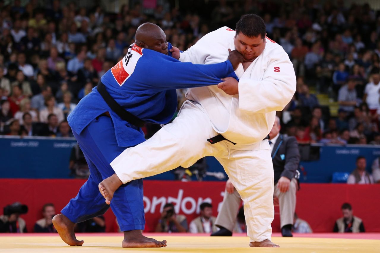 At 218 kilos, judoka Ricardo Blas Jr. (seen here on the right competing at London 2012) is the world's heaviest Olympian.