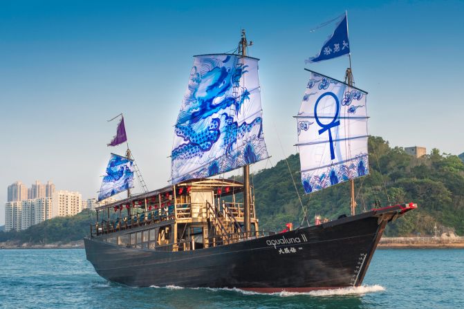 <strong>Gorgeous junk: </strong>If you're yearning for a ride on a traditional junk boat -- known for their iconic, dragon-like sails and teak hulls -- we suggest you climb aboard the <a href="index.php?page=&url=http%3A%2F%2Faqualuna.com.hk%2F" target="_blank" target="_blank">Aqua Luna II</a>. Debuted earlier this year, the ship was handcrafted by a veteran junk builder using traditional methods -- and not a single nail. 