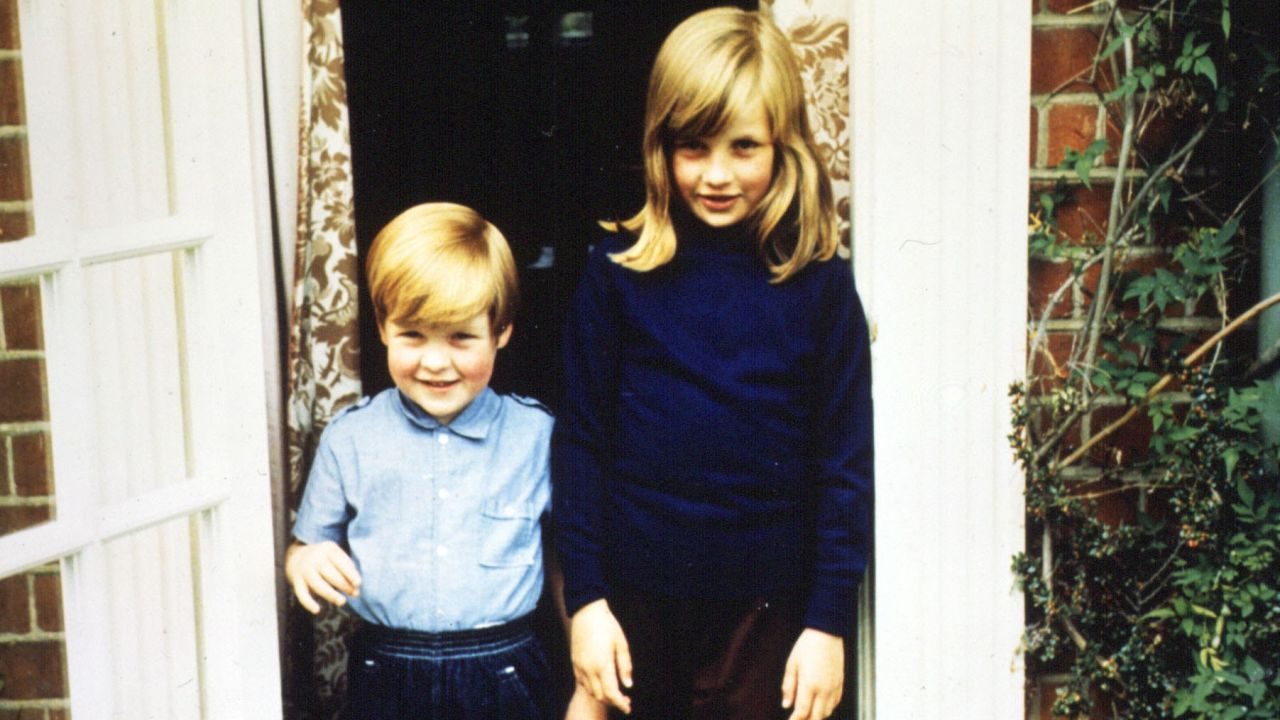 Diana with her younger brother Charles Spencer in 1968, a year after their parents' divorce.