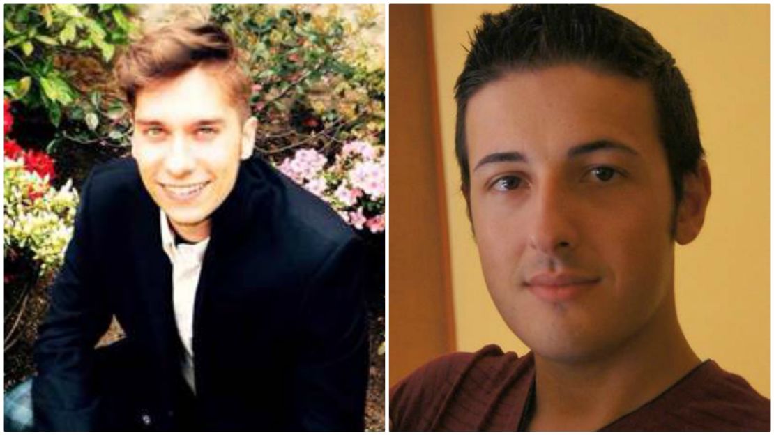 Luca Russo, left, and Bruno Gulotta were among the Italians who died in the Barcelona attack.