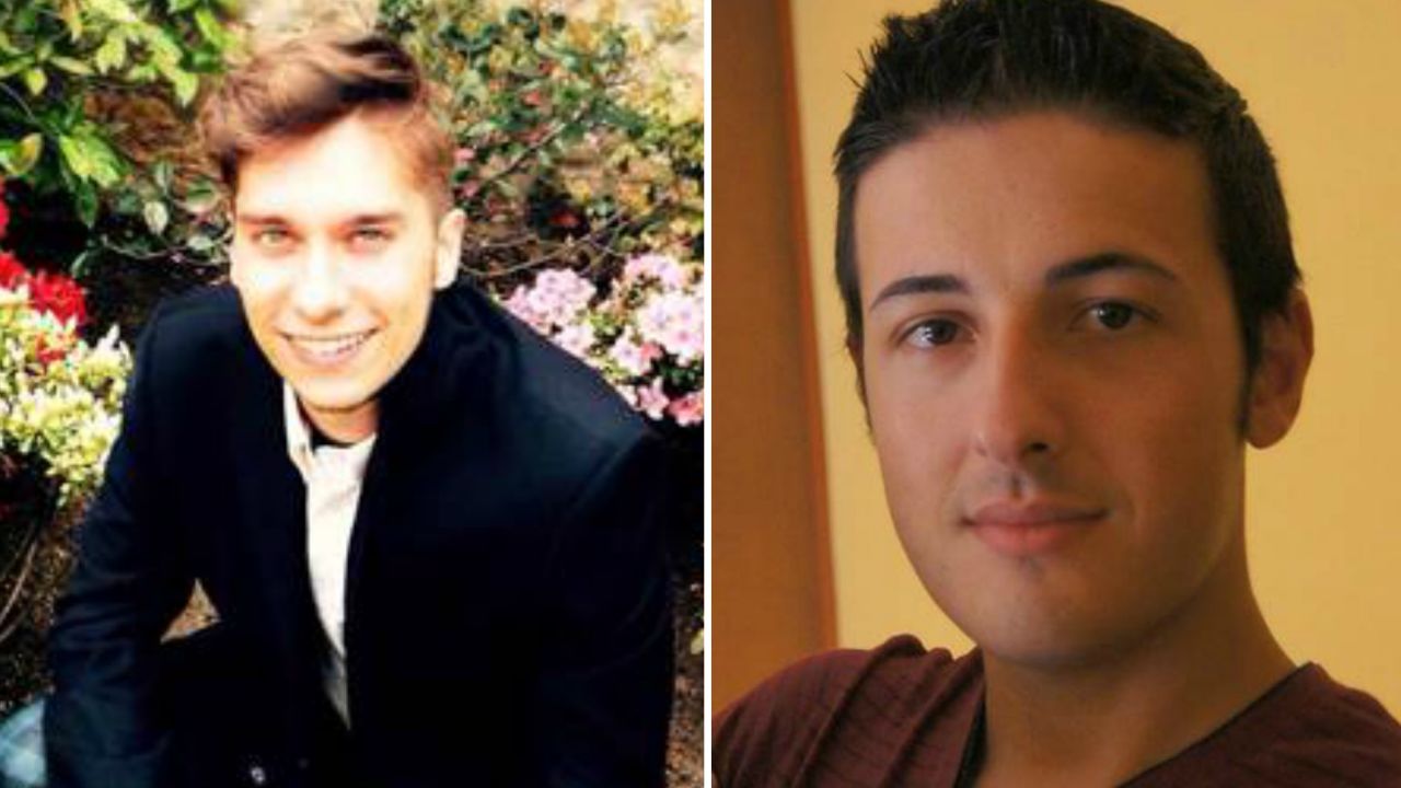 Luca Russo, left, and Bruno Gulotta were among the Italians who died in the Barcelona attack.
