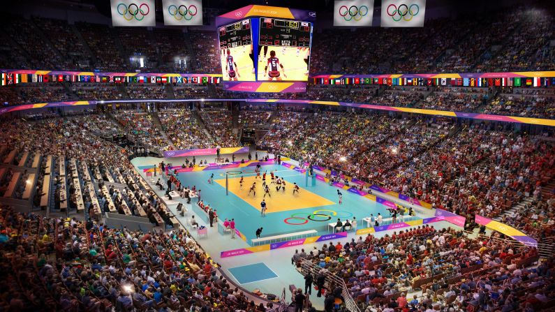 The Honda Center, in Anaheim, would host indoor volleyball.