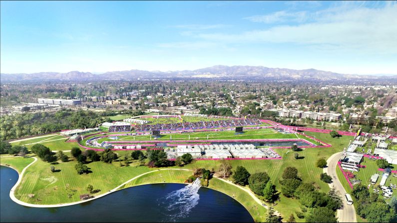 A canoe slalom course might look like this as part of a sports park built in the Sepulveda Basin Recreation Area.