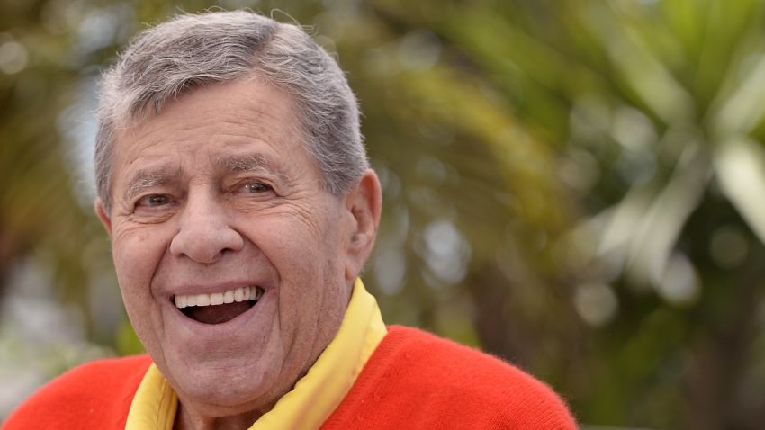 US comedian Jerry Lewis poses on May 23, 2013 during a photocall for the film "Max Rose" presented Out of Competition at the 66th edition of the Cannes Film Festival in Cannes. Cannes, one of the world's top film festivals, opened on May 15 and will climax on May 26 with awards selected by a jury headed this year by Hollywood legend Steven Spielberg.       AFP PHOTO / ANNE-CHRISTINE POUJOULAT        (Photo credit should read ANNE-CHRISTINE POUJOULAT/AFP/Getty Images)