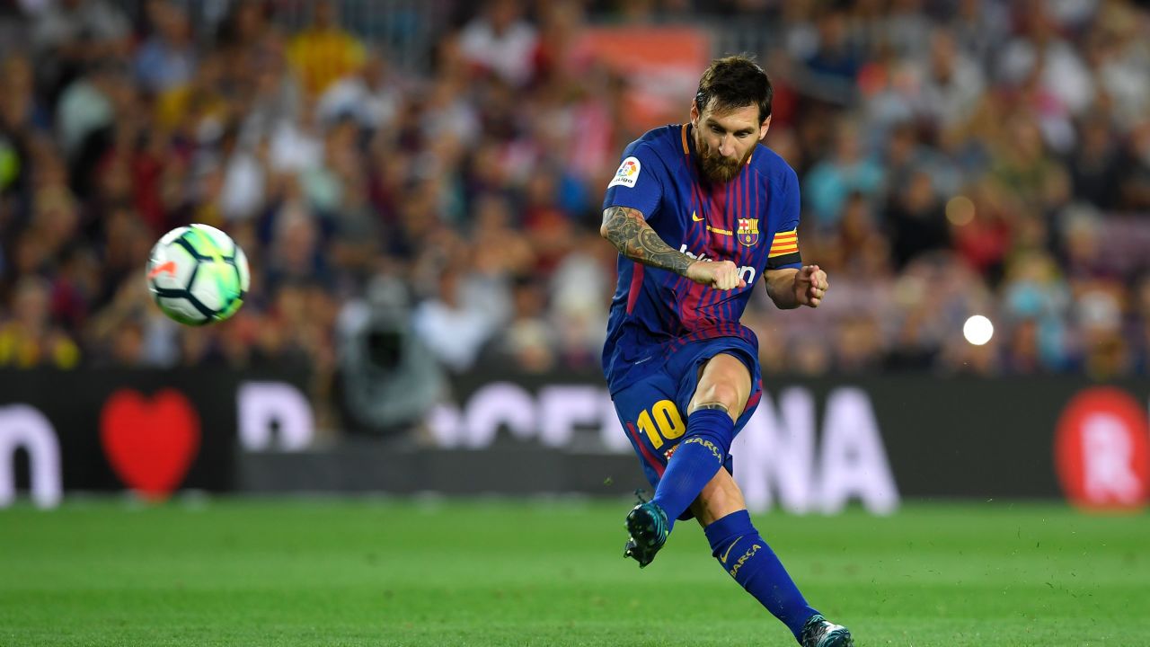 Lionel Messi hit the woodwork three times during the game against Betis.