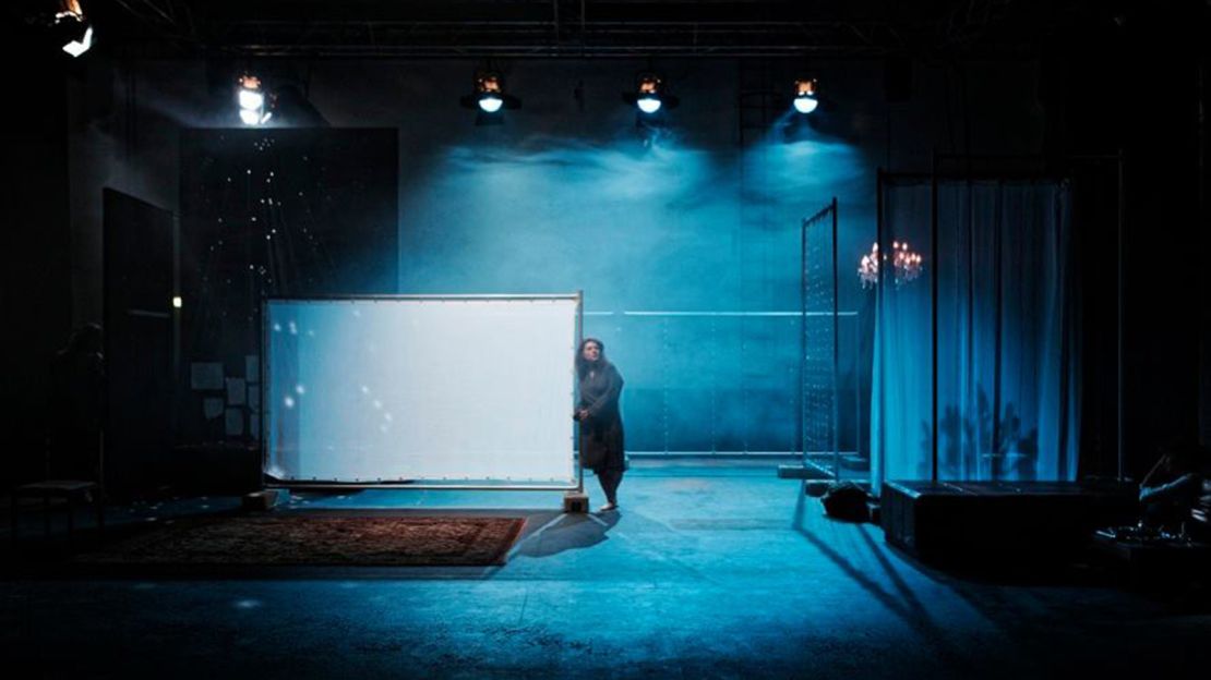 Amal Omran performs in 'Your Love Is Fire,' a play by Mudar Alhaggi.