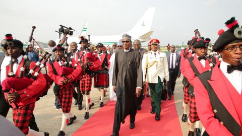 Nigerian President Mohammadu Buhari arrived back in Abuja on August 19 after treatment in London.