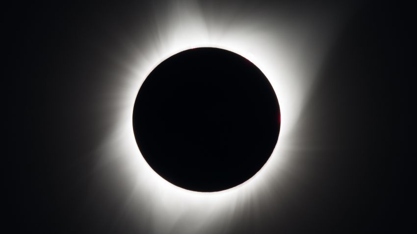 A total solar eclipse is seen on Monday, August 21, 2017 above Madras, Oregon. A total solar eclipse swept across a narrow portion of the contiguous United States from Lincoln Beach, Oregon to Charleston, South Carolina. A partial solar eclipse was visible across the entire North American continent along with parts of South America, Africa, and Europe.  