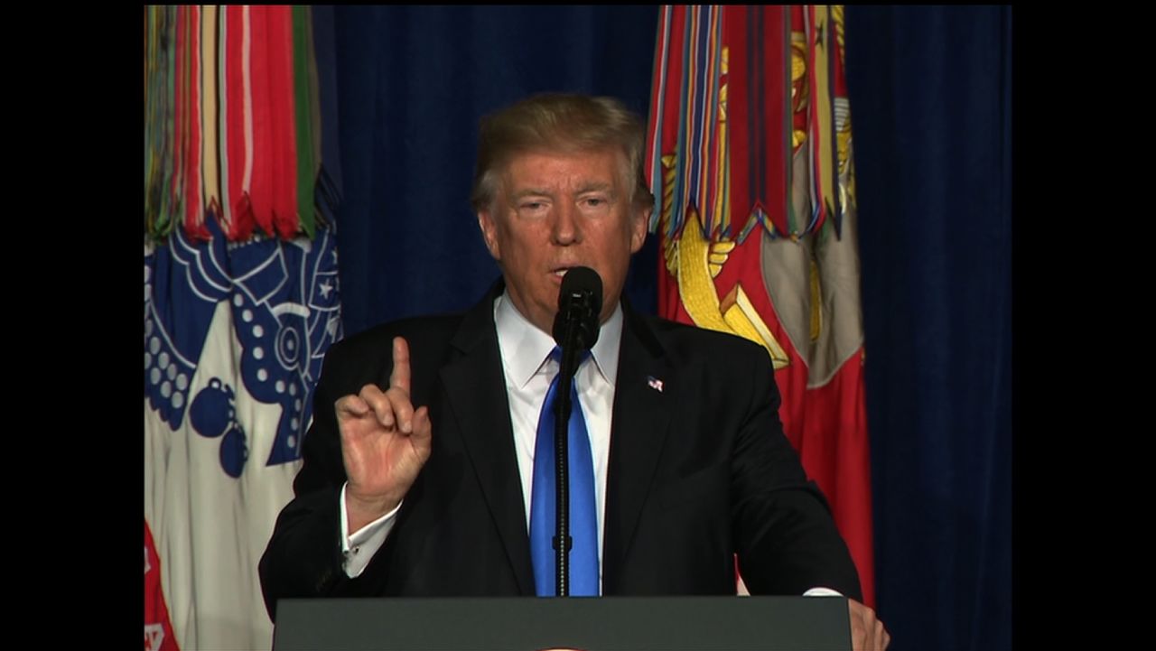 president trump afghanistan war plan attack we will sot ac _00004908