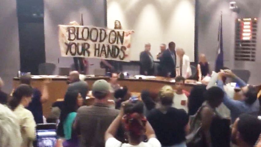 PROTESTERS AT CHARLOTTESVILLE COUNCIL MTG 2