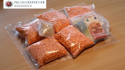 German police released images of the pills on Monday.