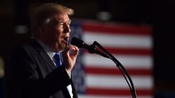 US President Donald Trump speaks during his address to the nation from Joint Base Myer-Henderson Hall in Arlington, Virginia, on August 21, 2017.Trump warned Monday that a hasty exit from Afghanistan would create a "vacuum" that would benefit America's jihadist foes, in a major policy address on his strategy in the 16-year conflict. / AFP PHOTO / Nicholas Kamm        (Photo credit should read NICHOLAS KAMM/AFP/Getty Images)
