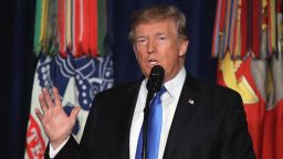 ARLINGTON, VA - AUGUST 21:  U.S. President Donald Trump delivers remarks on Americas military involvement in Afghanistan at the Fort Myer military base on August 21, 2017 in Arlington, Virginia. Trump was expected to announce a modest increase in troop levels in Afghanistan, the result of a growing concern by the Pentagon over setbacks on the battlefield for the Afghan military against Taliban and al-Qaeda forces.  (Photo by Mark Wilson/Getty Images)