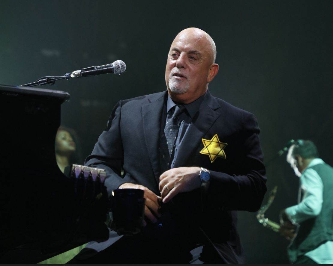 Billy Joel wears a jacket with the Star of David during the encore of his 43rd sold out show at Madison Square Garden on August 21, 2017 in New York City. 