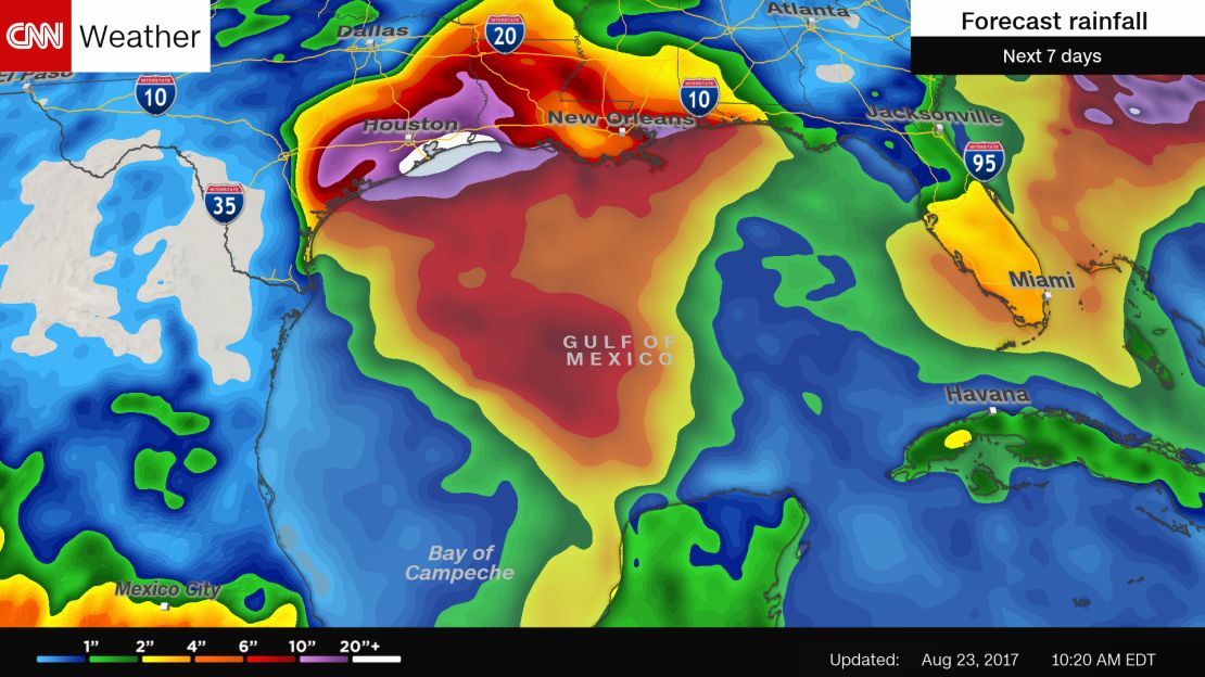 weather harvey rainfall forecast