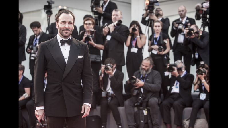 Tom Ford attends last year's closing ceremony at the Palazzo del Cinema while promoting his second film "Nocturnal Animals."