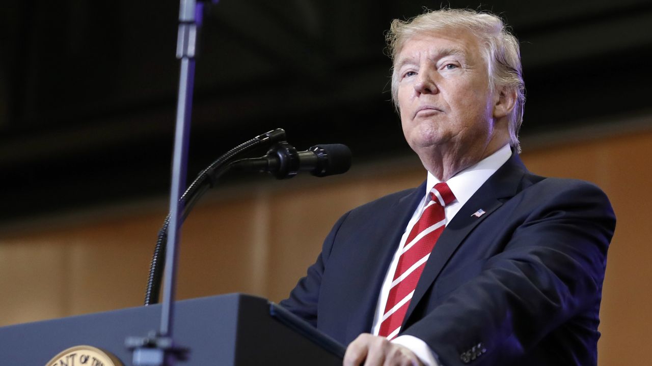 President Donald Trump pauses while speaking at a rally at the Phoenix Convention Center, Tuesday, Aug. 22, 2017, in Phoenix. (AP Photo/Alex Brandon)