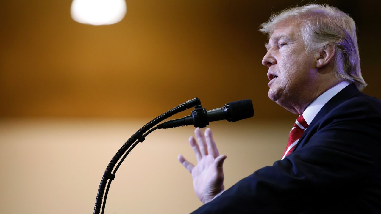 President Donald Trump speaks at a "Make America Great Again," rally at the Phoenix Convention Center, Tuesday, Aug. 22, 2017, in Phoenix. (AP Photo/Alex Brandon)