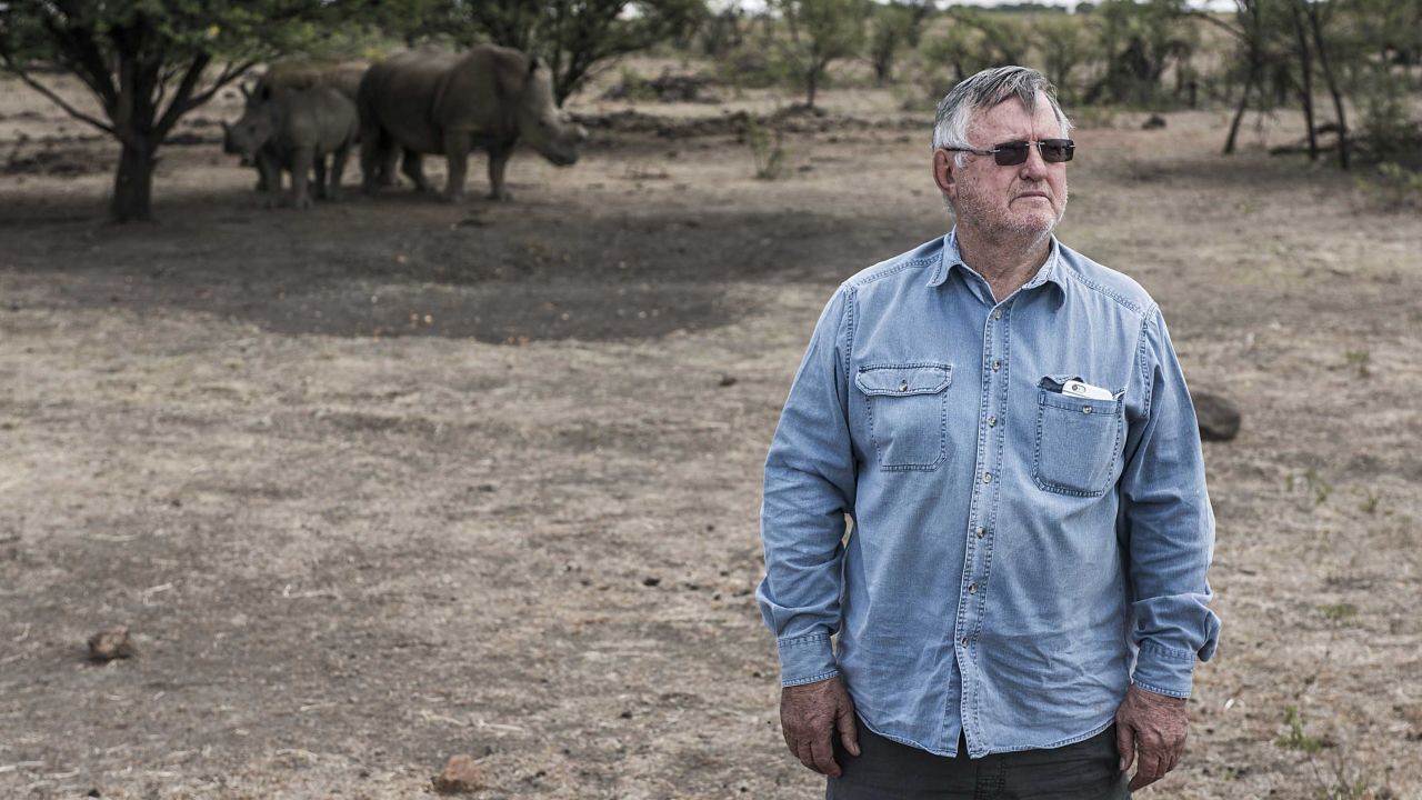 John Hume, pictured at his Johannesburg ranch in 2015, has obtained a permit to sell 264 horns.