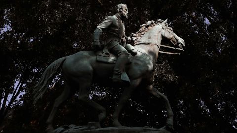 The statue of Thomas Jonathan "Stonewall" Jackson in Charlottesville.