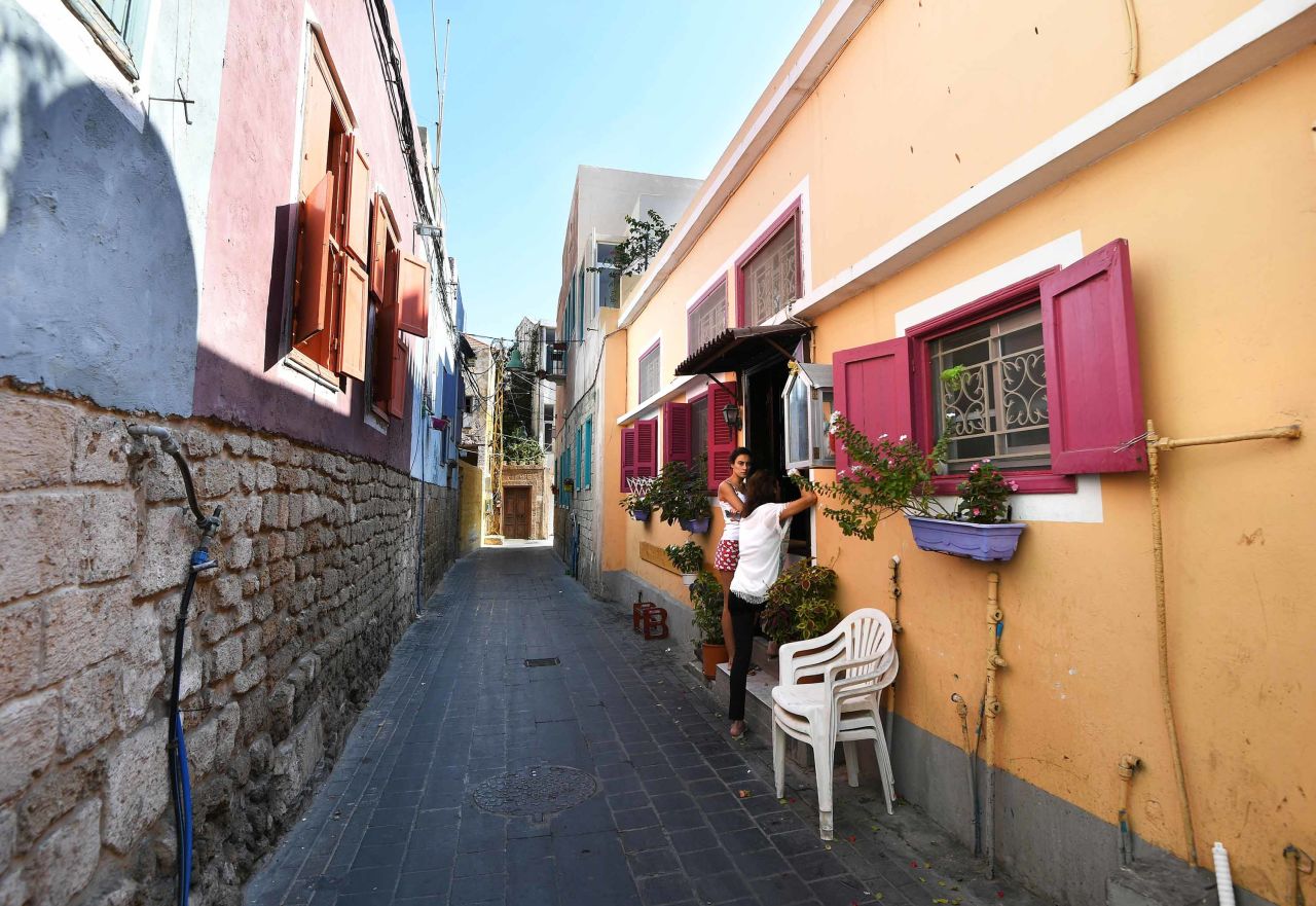 A quiet residential area away from the beach in Tyre.