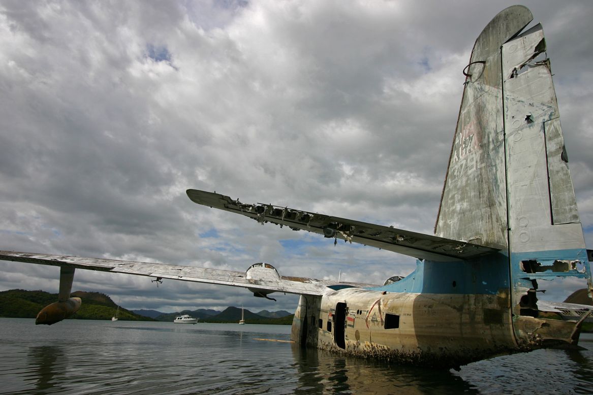 The waters surrounding Coron Island in the Philippines are home to a number of old seaplanes and sunken Japanese ships. 