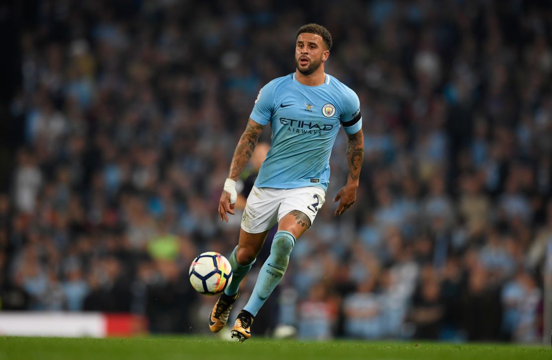 Man City have paid a premium for their fullbacks this season. Kyle Walker is pictured.