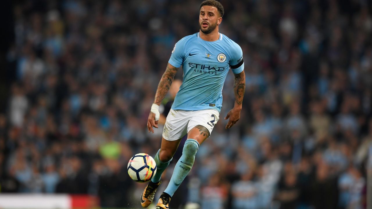 Man City have paid a premium for their fullbacks this season. Kyle Walker is pictured.