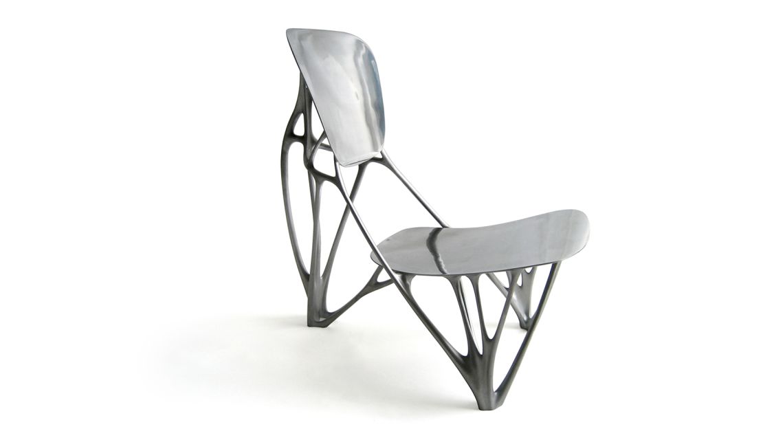 Using a large volume of computer-generated calculations, Laarman's program systematically adjusted and strengthened the chair's design.