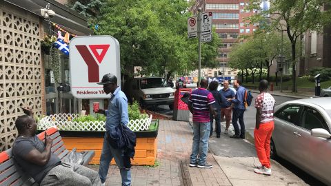 Nidal al-Yamani is among many who received temporary housing at the YMCA in Montreal.
