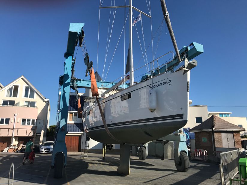 The only way to remove the rope was to haul the boat out of the water.