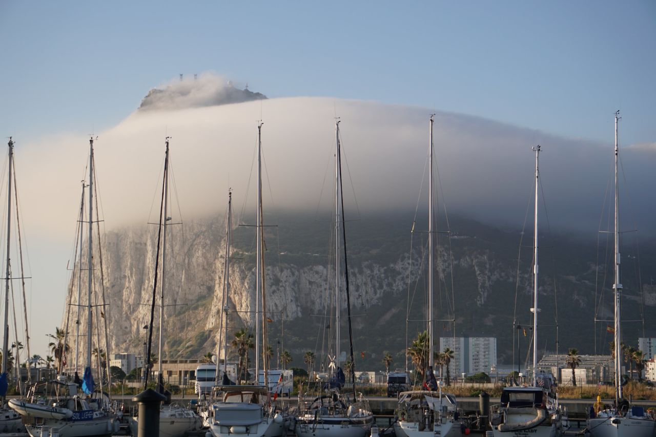 The Rock of Gibraltar put on a spectacular show as Boomerang arrived after following 12 days at sea.