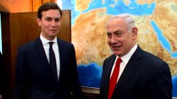 White House adviser Jared Kushner with Benjamin Netanyahu