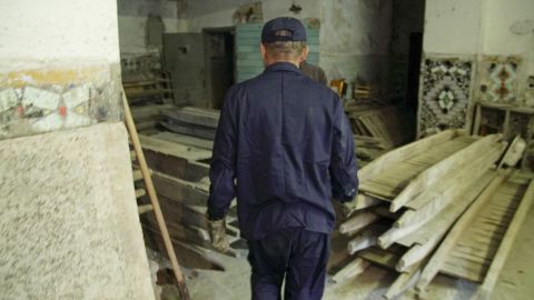 'X5' is seen working at a prison near Zhytomyr, Ukraine.
