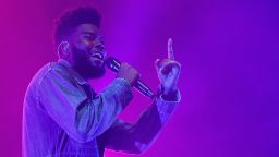 VANCOUVER, BC - JULY 13:  Singer-songwriter Khalid performs on stage at PNE Forum on July 13, 2017 in Vancouver, Canada.  (Photo by Andrew Chin/Getty Images)