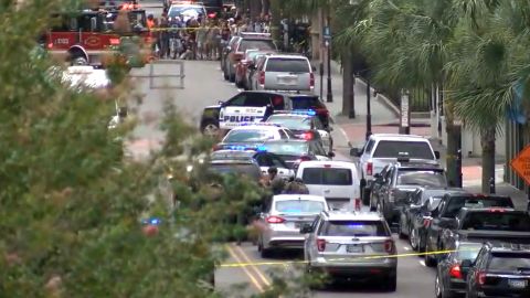 Police are on the scene of a shooting and hostage situtation Thursday in downtown Charleston. 