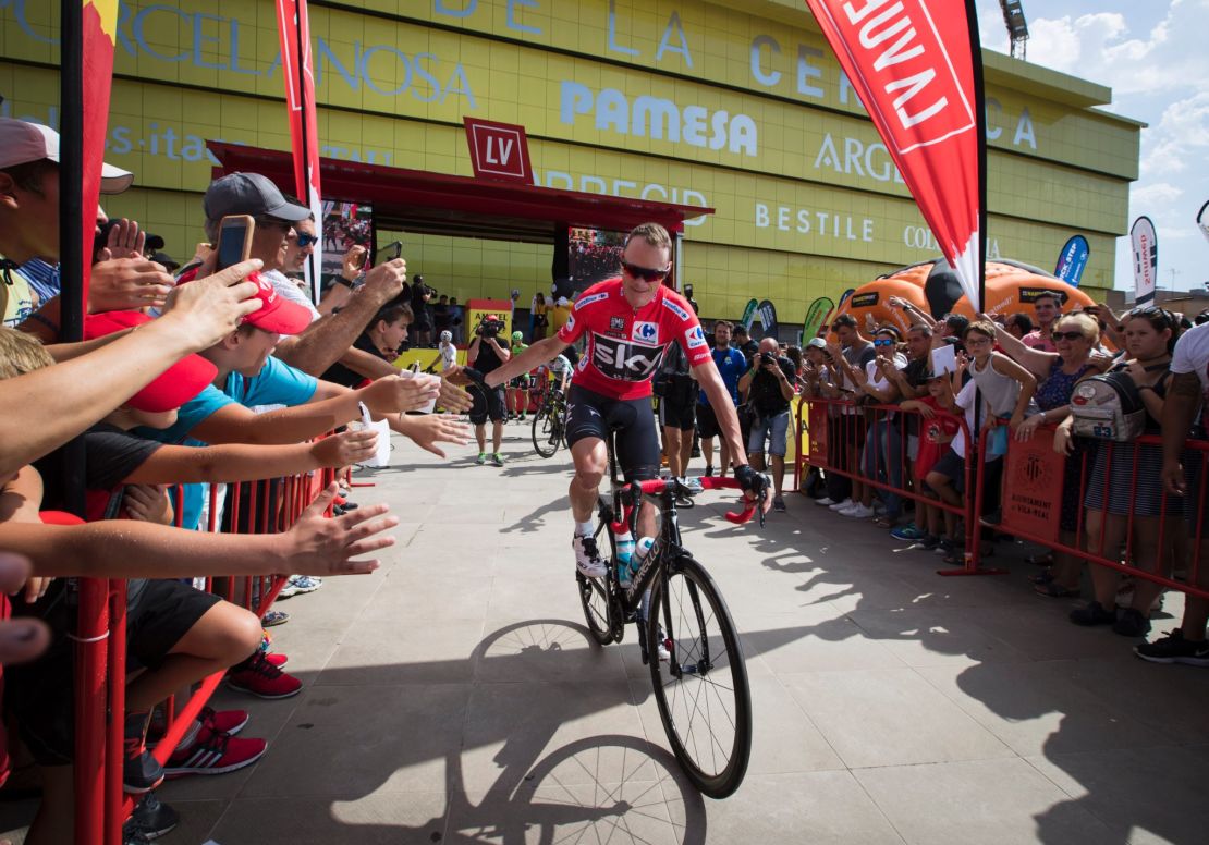 Sky's Chris Froome is the current La Vuelta leader.