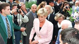 Diana, The Princess Of Wales, Arrives At The Grand Hotel, In Rimini, Italy.The Princess Was In Rimini To Receive A Humanitarian Award For Her Charity Work. (Photo by Julian Parker/UK Press via Getty Images)