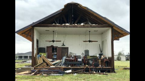 Rockport home sliced in half from Hurricane Harvey. 
