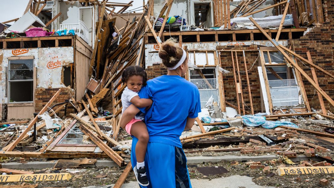 Residents of Rockport, Texas return to their damaged homes after Hurricane Harvey hit.