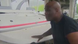 CNN's Ed Lavendera's talks with a boater who is working to save lives after Hurricane Henry hit Texas.
