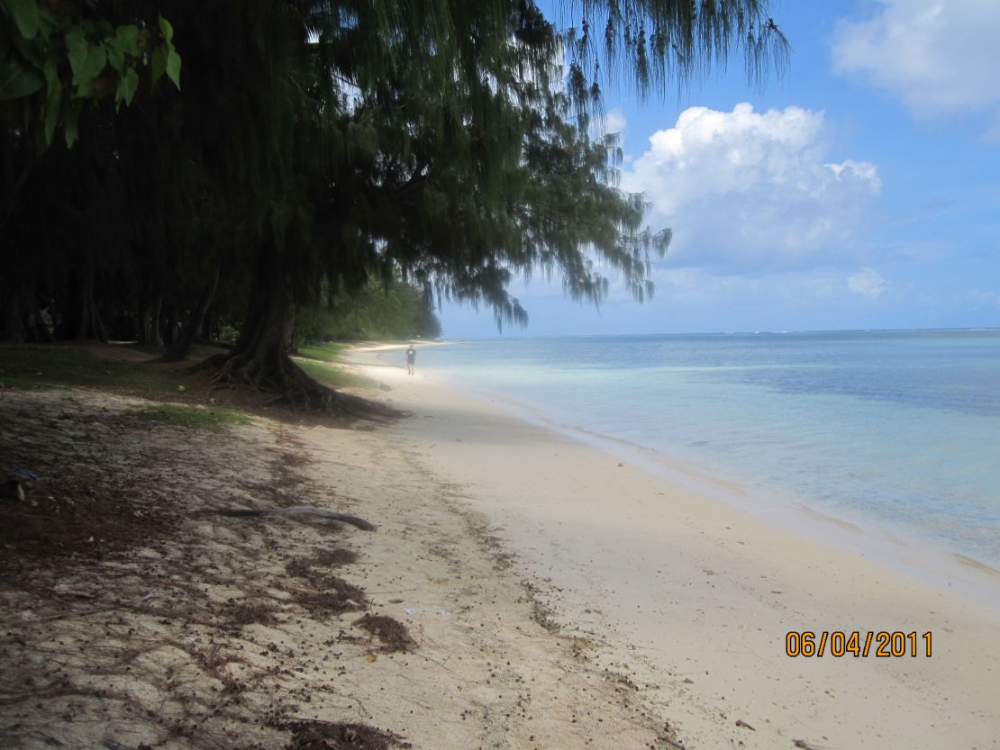Hall arrested Li near this beach in Saipan where his father fought during World War II.