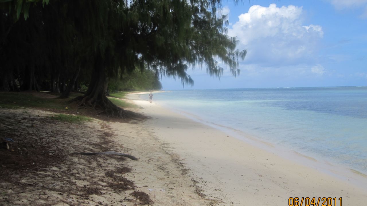 Hall arrested Li near this beach in Saipan where his father fought during World War II.