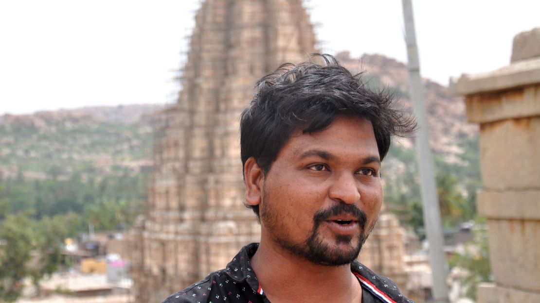 Hampi guide M. D. Basava was born and raised in the area. 